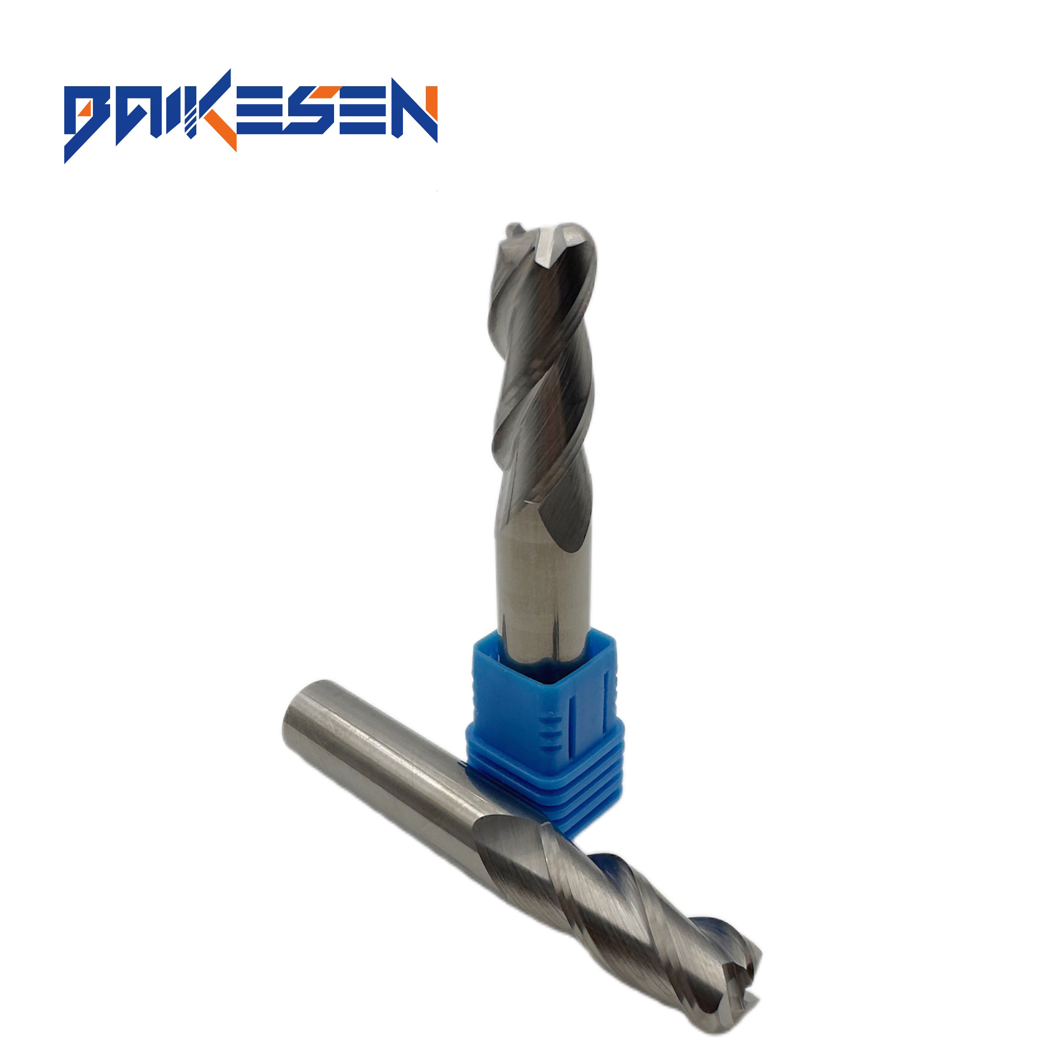 BKS CNC cutting tool 3 Flutes HRC58 high-gloss aluminum milling cutter aluminum tool