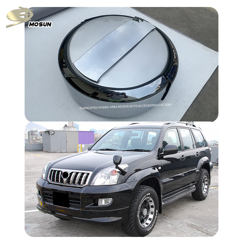 MOSUN Spare Tyre Cover Spare Wheel Guard Protector Chrome Storage Bag Tire Cover for LAND CRUISER PRADO FJ LC120 2003-2009