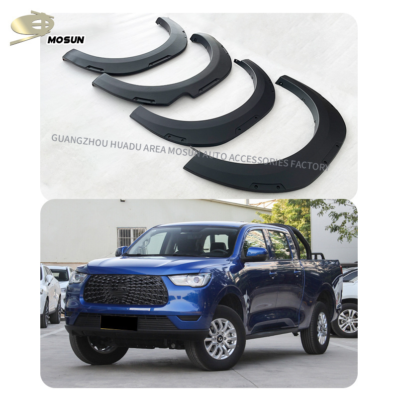 Mosun Fender Flare for GWM POER Cannon L 2019 commercial injection wheel arch for P-series Eyebrow Slim for Great Wall Pao 2022