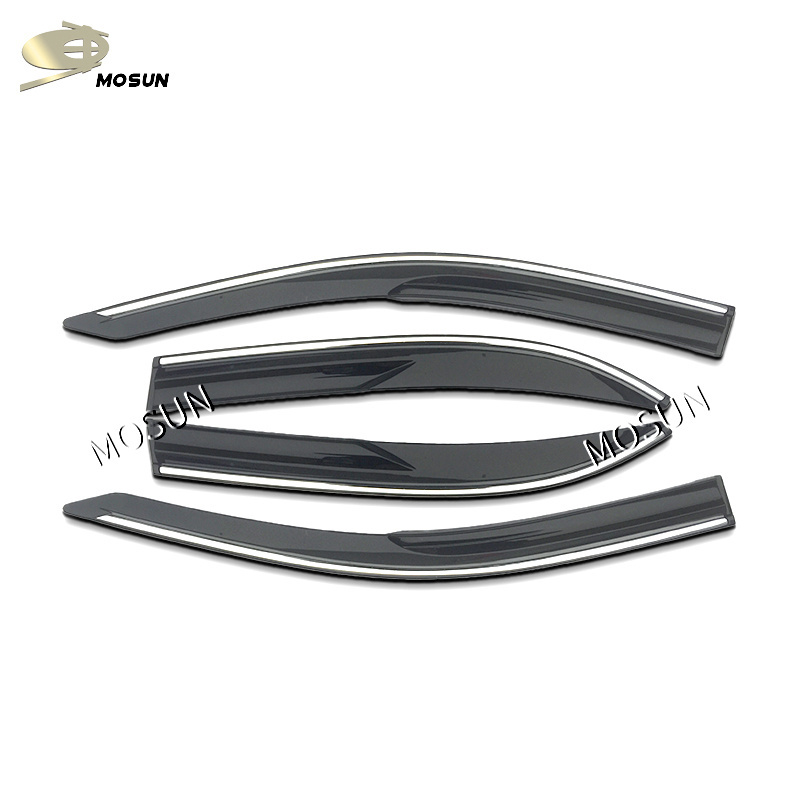 MOSUN Window Visor for COROLLA ALTIS E120 E130 2000-2007 Chrome trim Vent Visor weather shield Deflector wind breaker Rain Guard