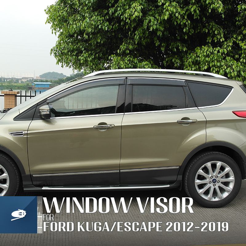 Mosun Factory Side Window Deflectors Vent Shade Injection Window Visors For FORD KUGA / For ESCAPE 2012-2019 Rain Guard