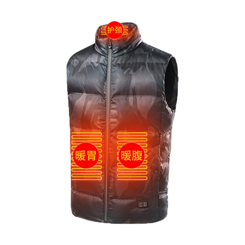 Camo Mens Heating Electric Jacket Heated Clothing USB Rechargeable Mens Women Heated Vest For Motorcycle Climbing Ski Hunting