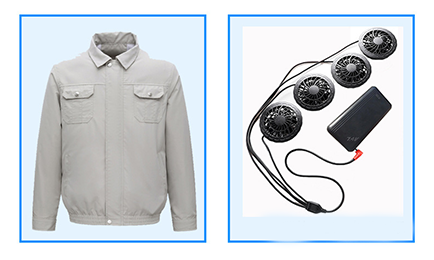 Summer Work Pants USB Power Supply Air Conditioner Cooling Fan Jacket With 4 Fans For Outdoor High Temp Work