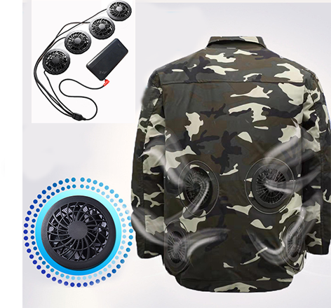 Summer Work Pants USB Power Supply Air Conditioner Cooling Fan Jacket With 4 Fans For Outdoor High Temp Work