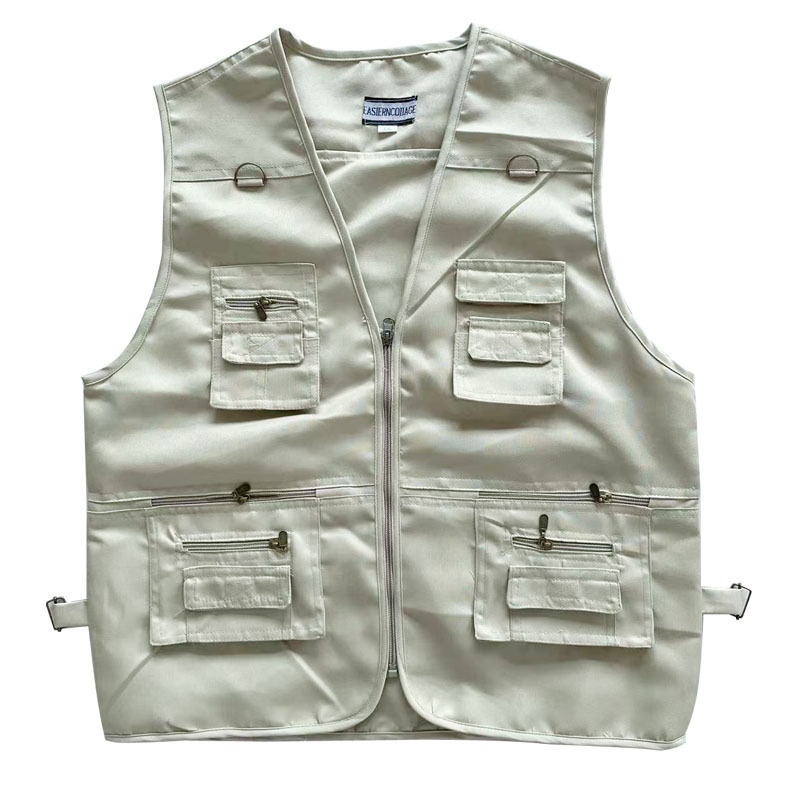 latest fashion sleeveless waistcoat jacket black streetwear multi pockets outdoor mens gilet utility vest