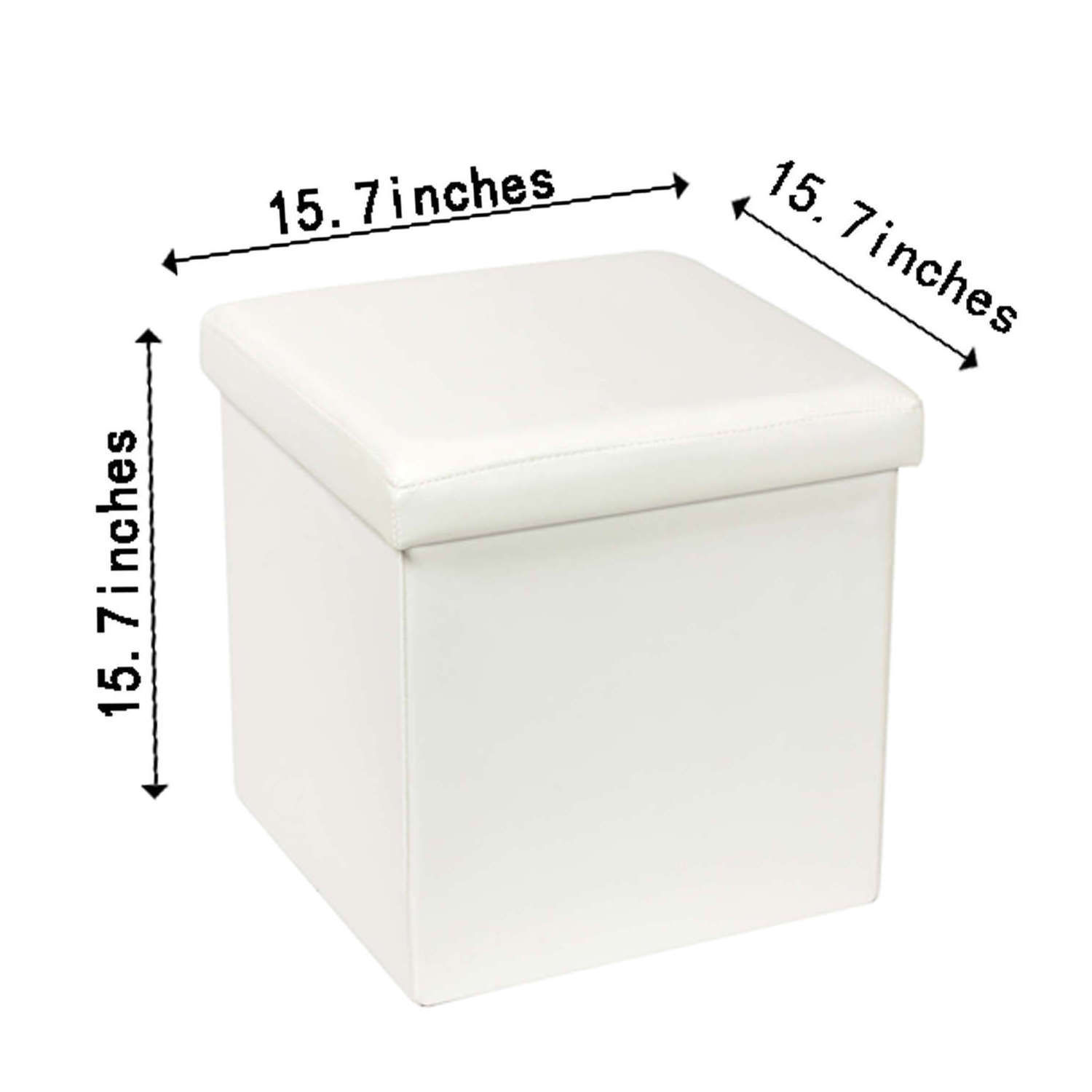 Bailey Furniture Hot Sale Faux Leather MDF Stools Ottomans White Folding Storage Ottoman Stool For Living Rooms