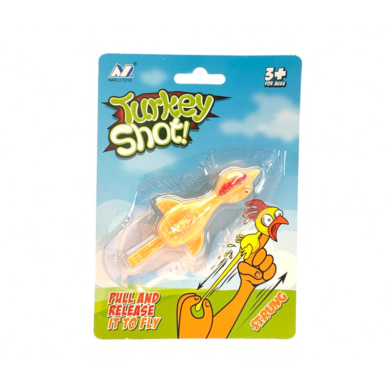 Flying chicken flingers stretchy funny slingshot chicken rubber flick chicken