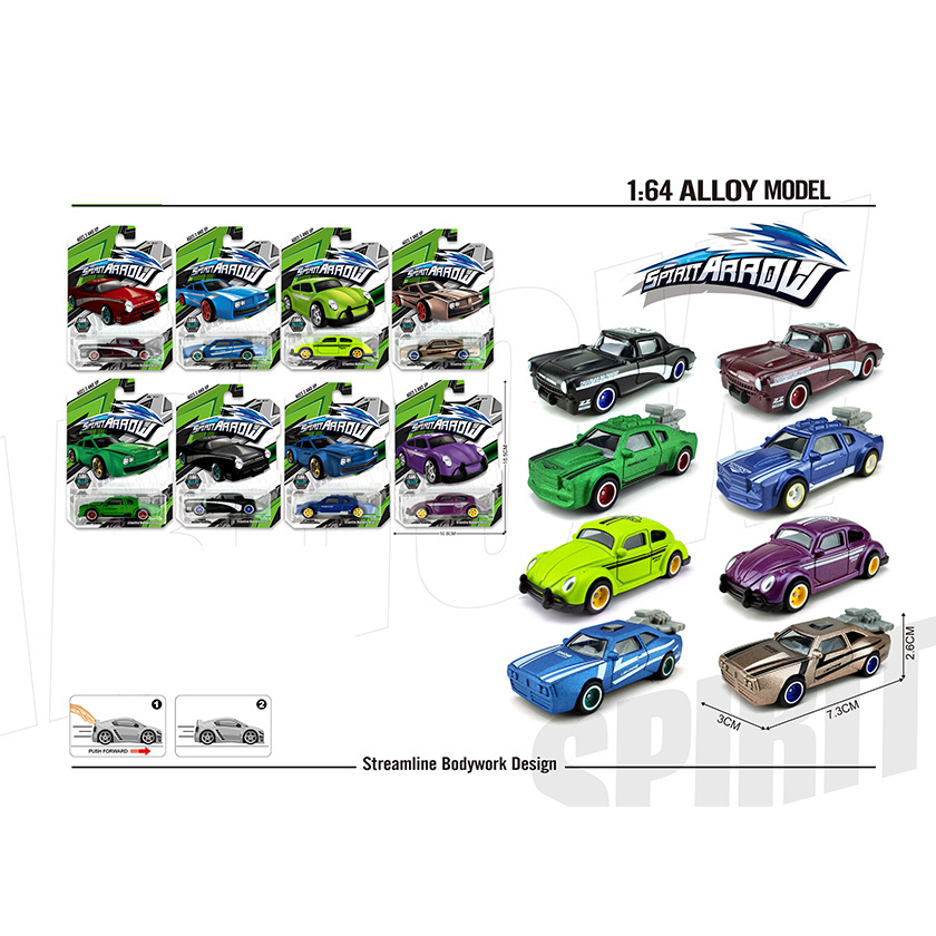 1.64 scale silding racing die cast cars mini diecast toy vehicles model car mini metal car with alloy wheels