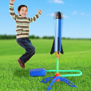 Summer outdoor game toy rocket launcher for kids with 6pcs foam rockets