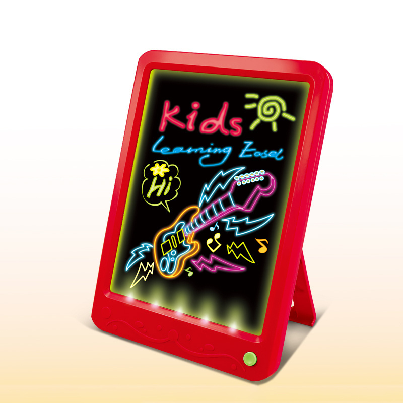 Led writing board children toys drawing board pad fluorescent plate magic drawing toy