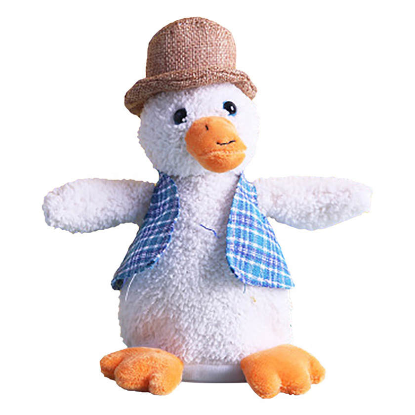 Electronic talking duck for kids dacing and music can recording your voice talking plush toys