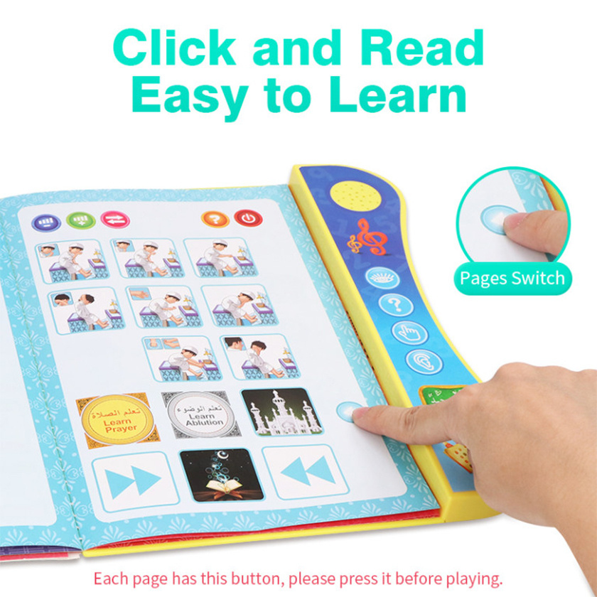 Multi-functional Educational Early Learning Machine Electronic Arabic Language Books Laugh and Learn Toys for Kids with Pen PS