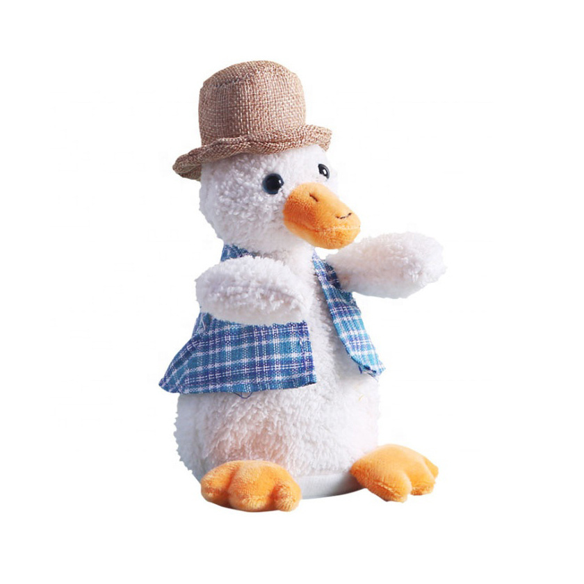 Electronic talking duck for kids dacing and music can recording your voice talking plush toys