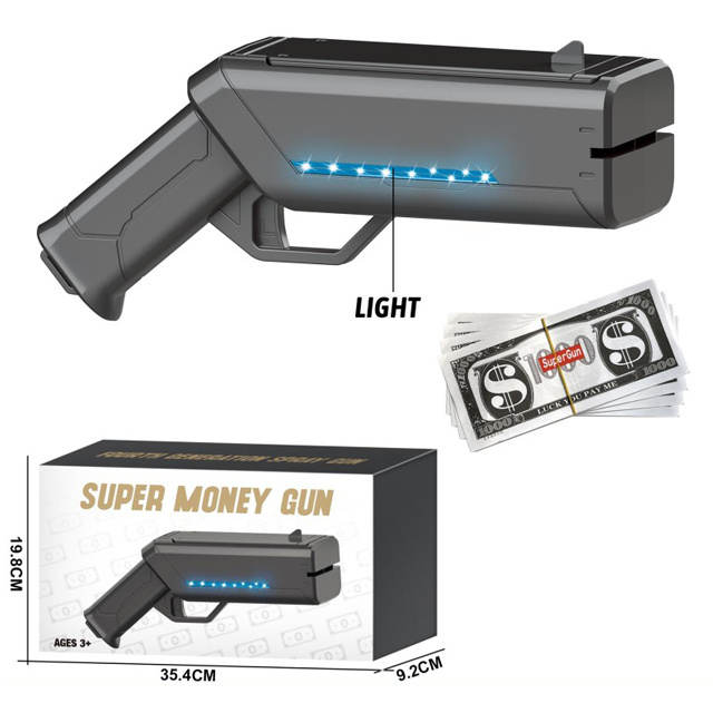 Newest supre money gun machine with light make it rain dollar bills for party birthday wedding customization