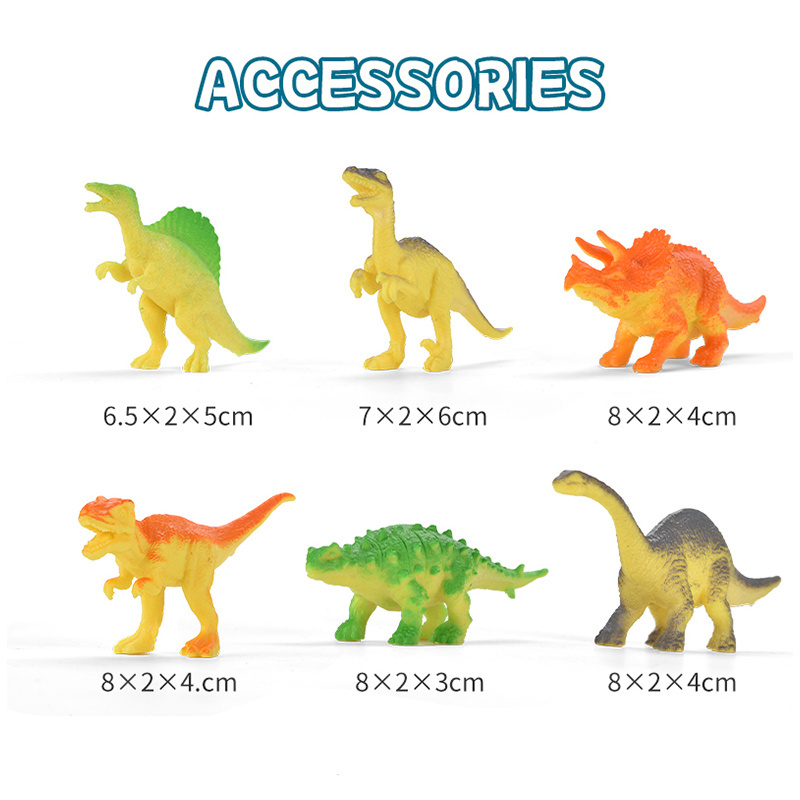 Hot selling children construction truck toy friction monster transport truck with 6pcs toy dinosaur sets