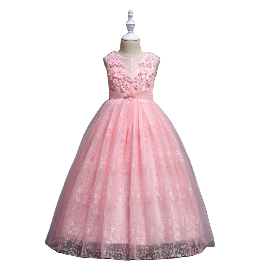 European and American style flower dresses High quality girl's Bridesmaid Dress Children's performance dress