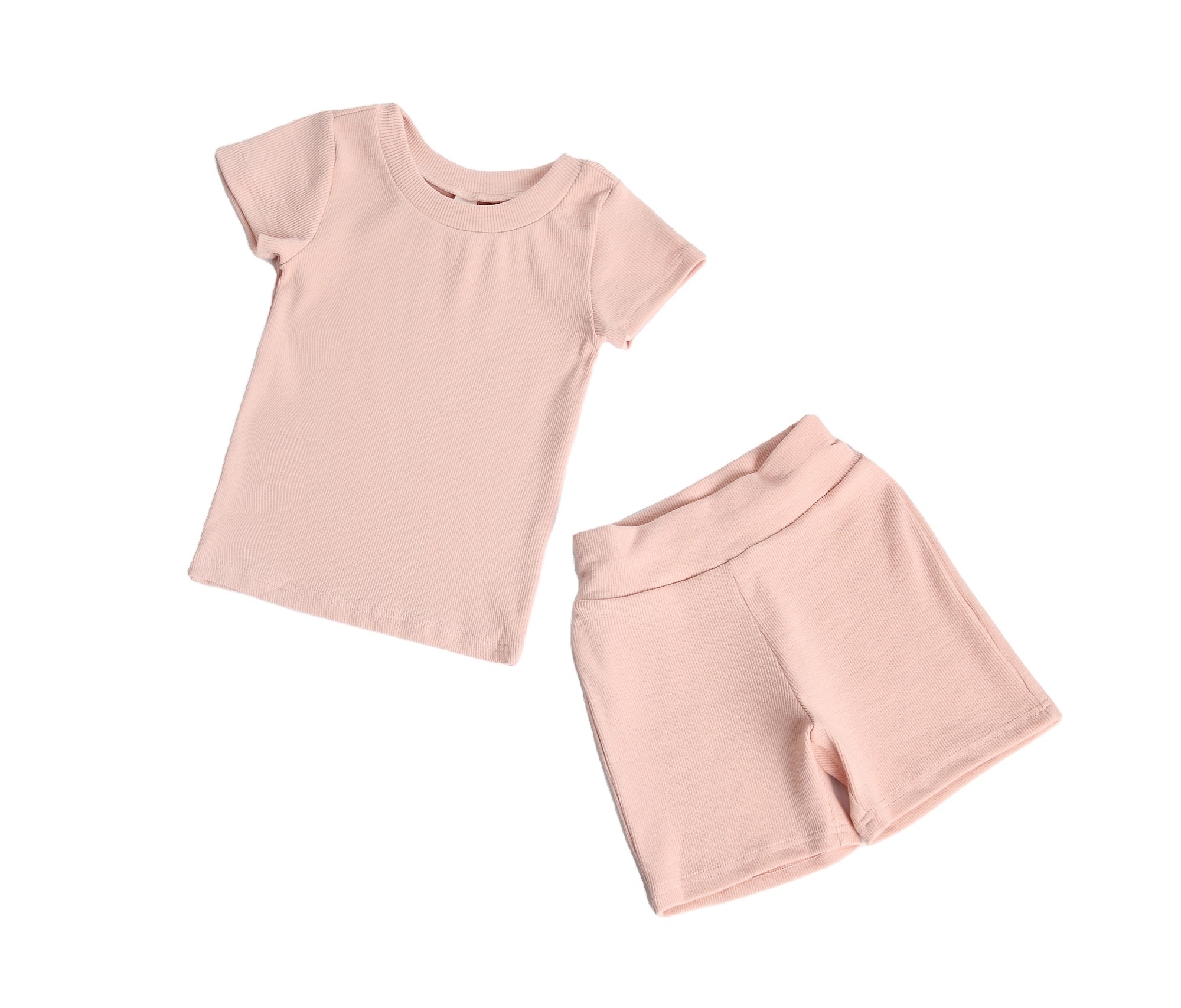 Wholesale custom OEM cheap high quality summer kids pajamas cotton short sleeve sleepwear suit children pajamas