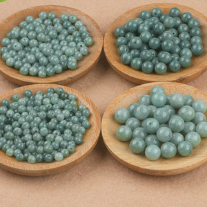 A Grade Natural Burma Jade Round Loose Beads Loose Gemstone For DIY Bracelets Jewelry Making