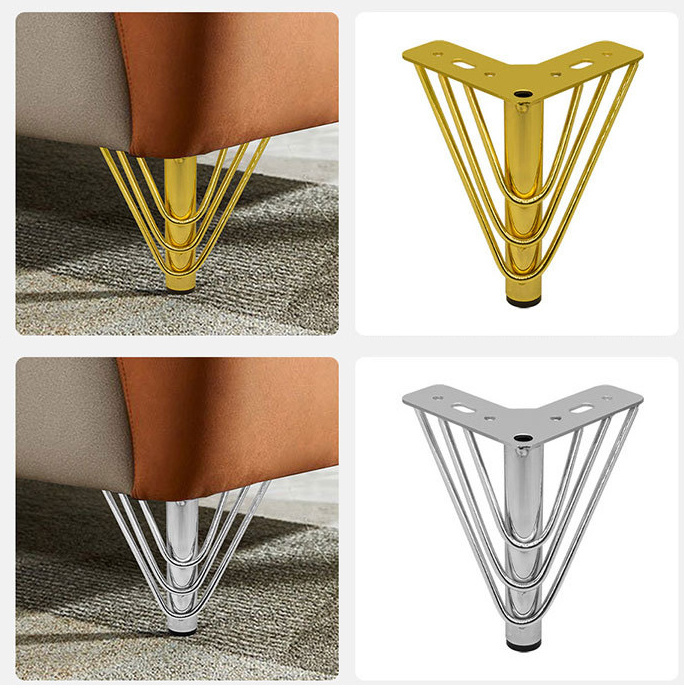 Factory Wholesale Sofa Support Tv Cabinet End Table Feet Furniture Hardware Parts Cabinets Hidden Triangle Hollow Feet legs