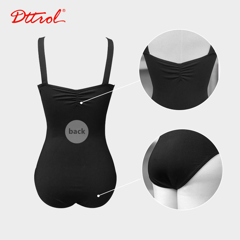 Dttrol New arrival Ballet dance wide straps leotards Women basic dance training leotard 3-colour 	custom design gymnastics