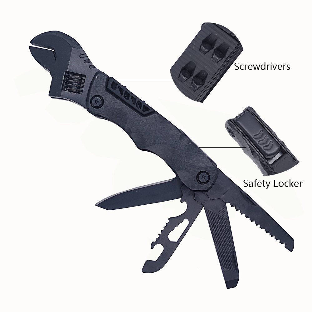 New multifunction combination tool spanner adjustable wrench with knife bottle opener multi tool lightweight adjustable wrench