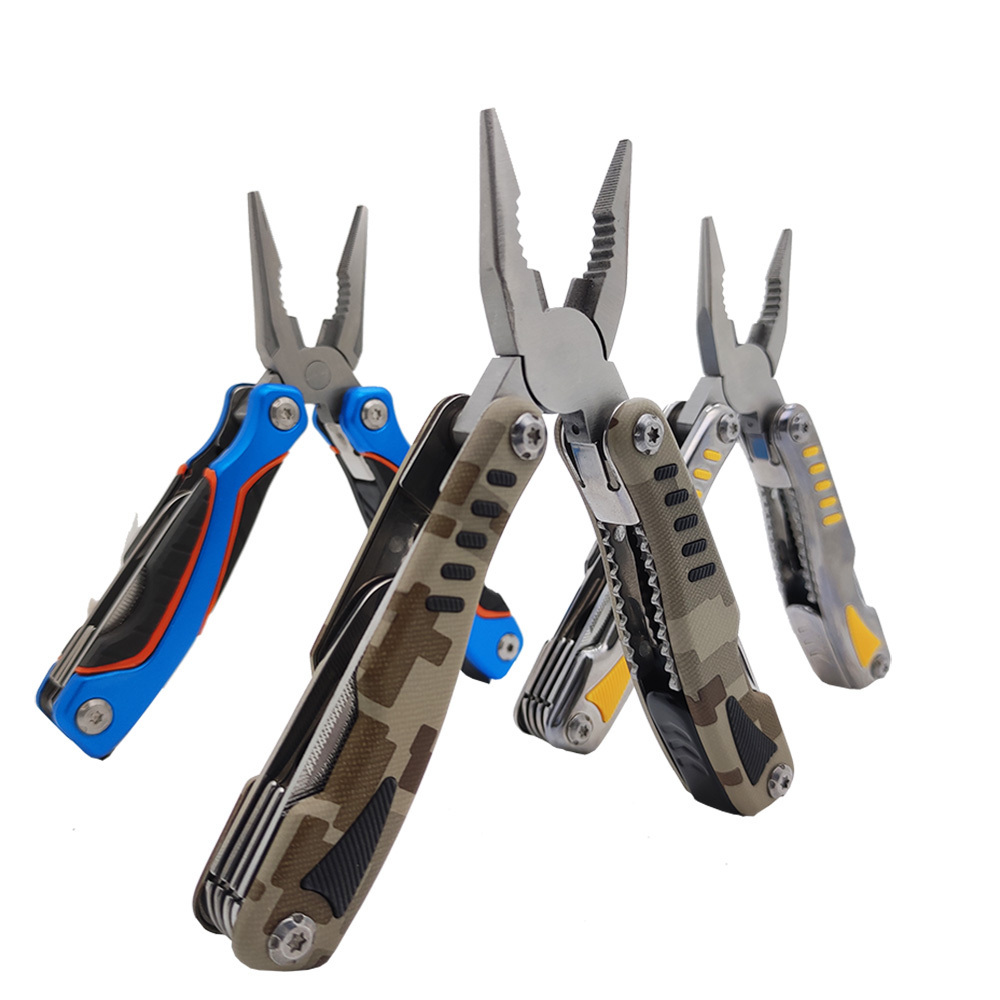 Professional Stainless Steel Cutting Multi function Tool Pliers Outdoor  Pocket Multi Purpose Pliers with Camping Knife