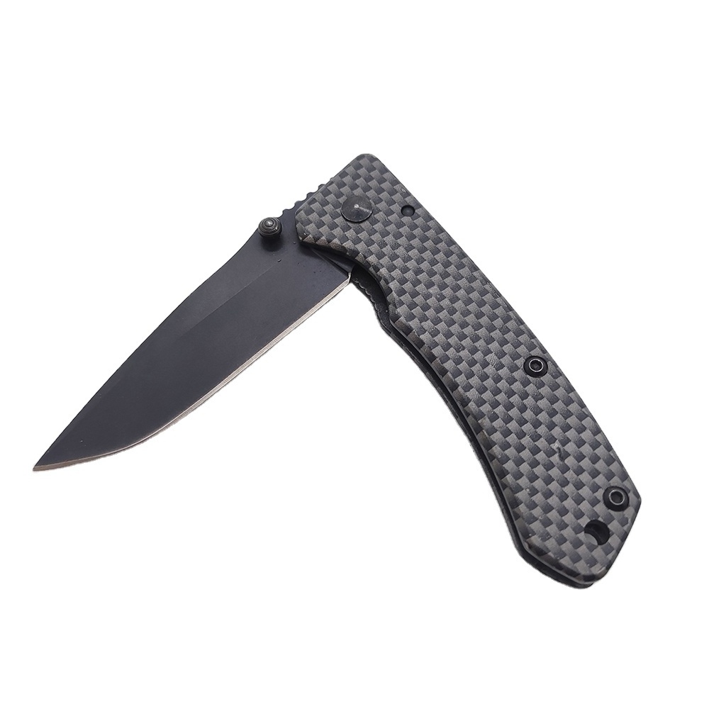 Outdoor Tactical Camping Stainless Steel folding  Knives Hunting  Pocket Carbon Fiber Knifes