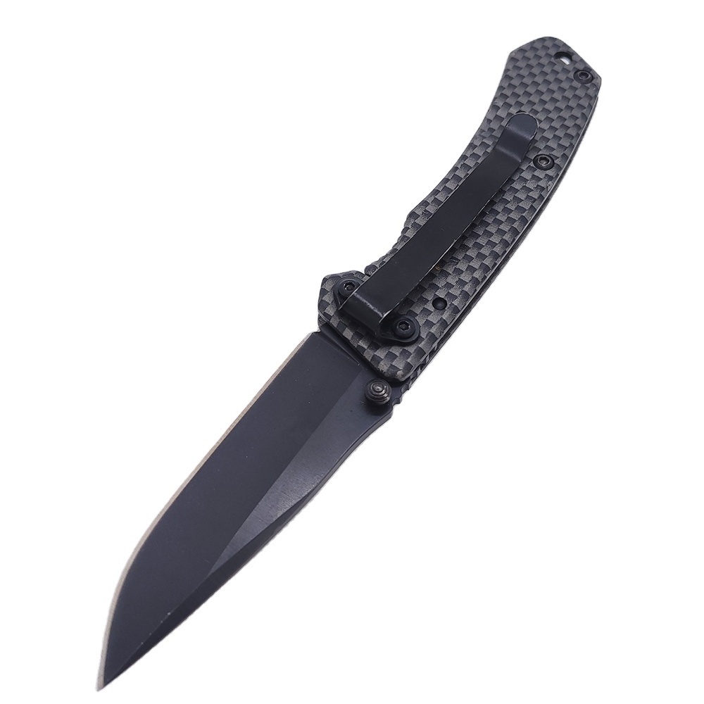 Outdoor Tactical Camping Stainless Steel folding  Knives Hunting  Pocket Carbon Fiber Knifes