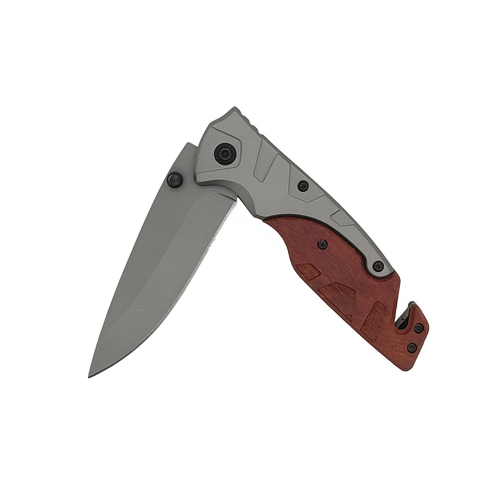 Rosewood handle hot selling stainless steel blade survival hunting folding pocket knife