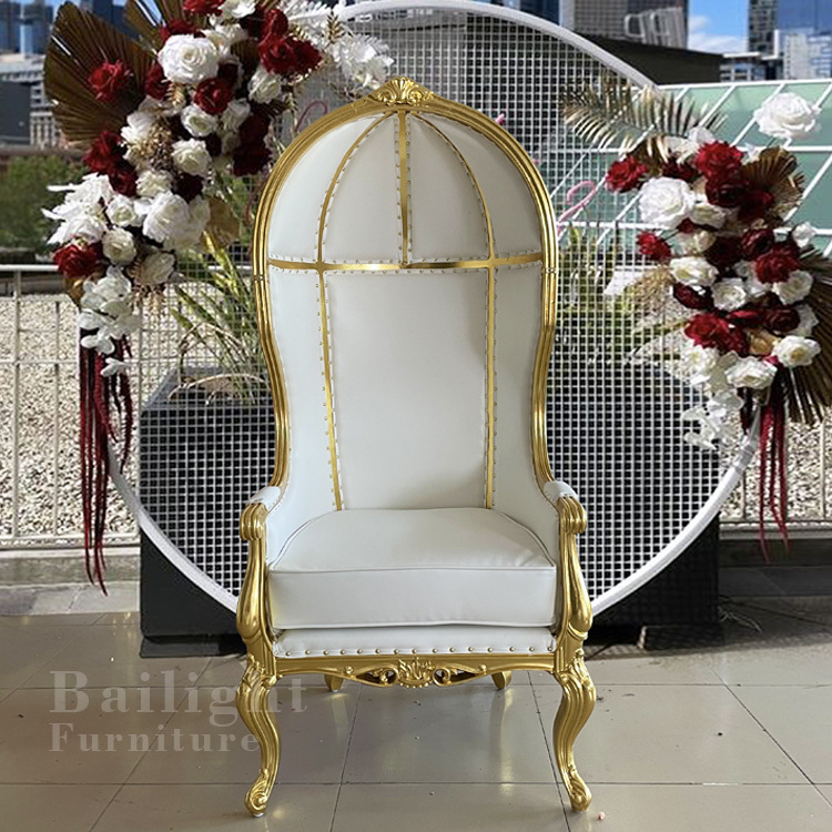 new style hot sale tiffany cheap party event wedding leather high back king bird cage throne chairs