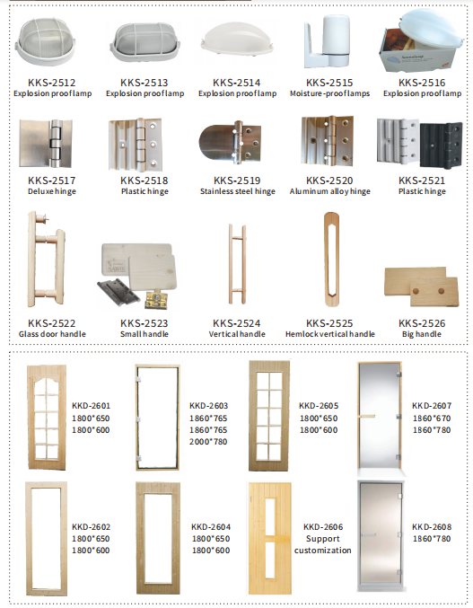 Wholesale price tempered sauna wet steam door sauna temper sauna door