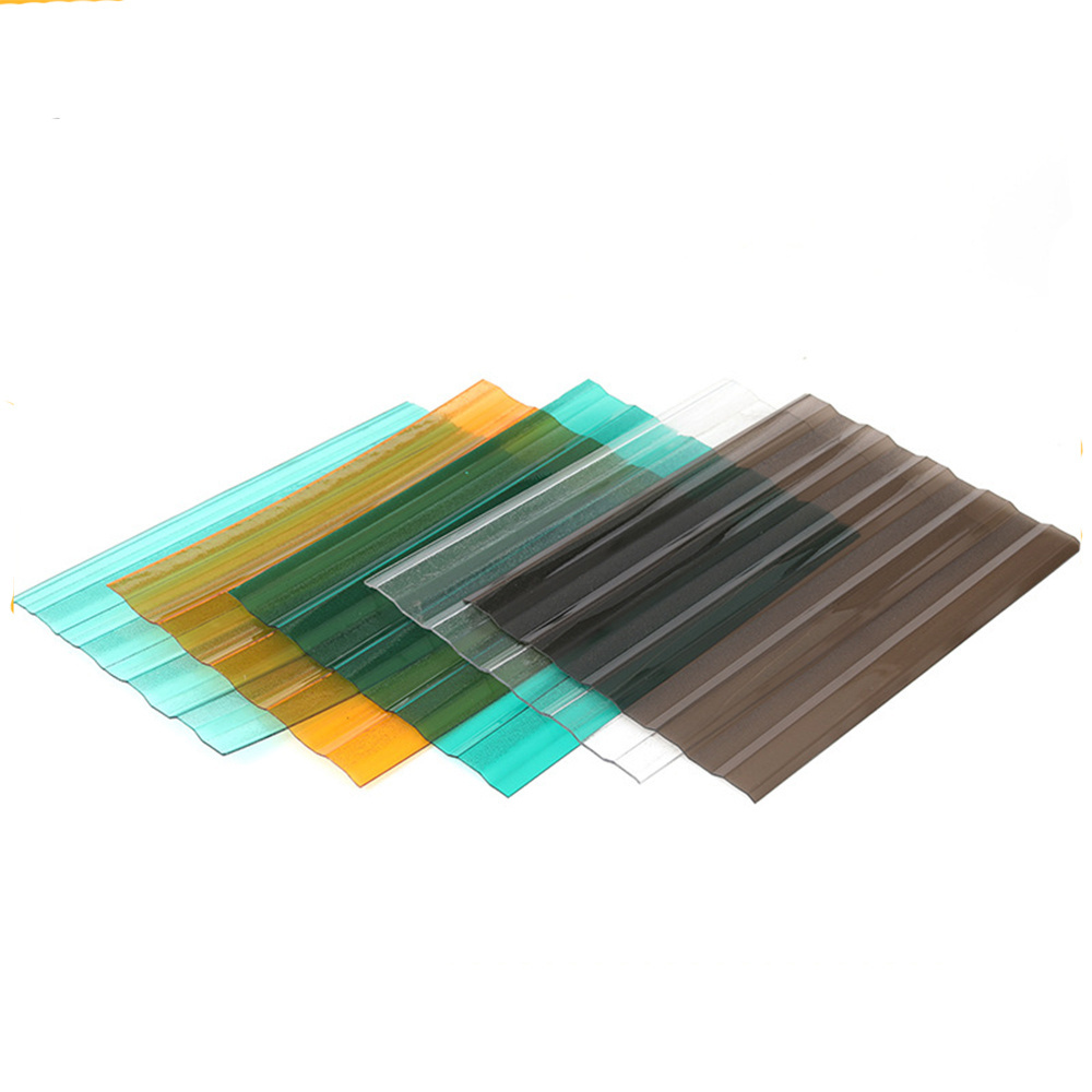 3mm PC Panel Strong Impact Resistance Corrugated Transparent Polycarbonate Roofing Sheet For Greenhouse