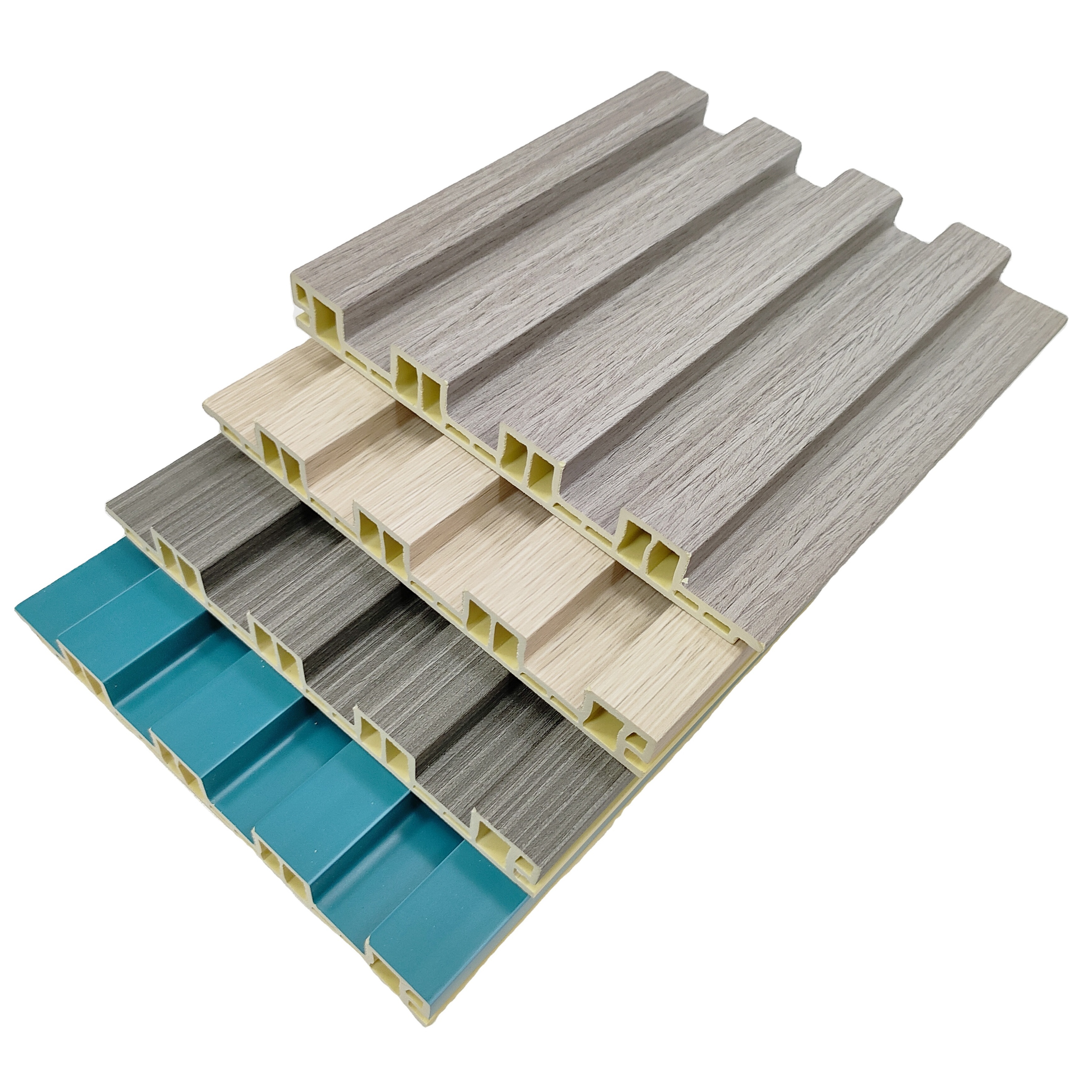 Cheap price Indoor Decorative wood plastic composite wall panel Slat Wooden Fiber Wpc Ceiling Panels