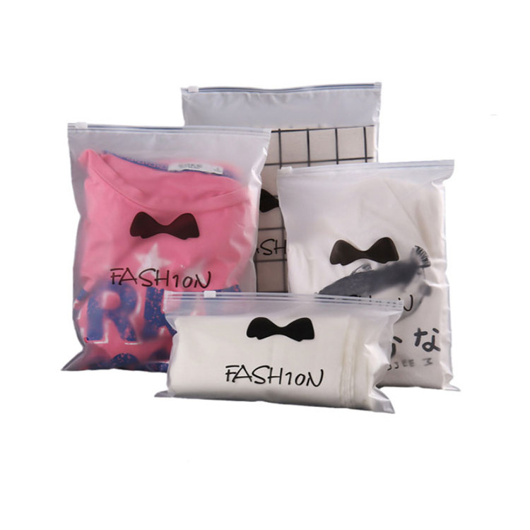 Clothing plastic zipper bag customized printed packaging PE bag tshirt clothes packaging with zip lock