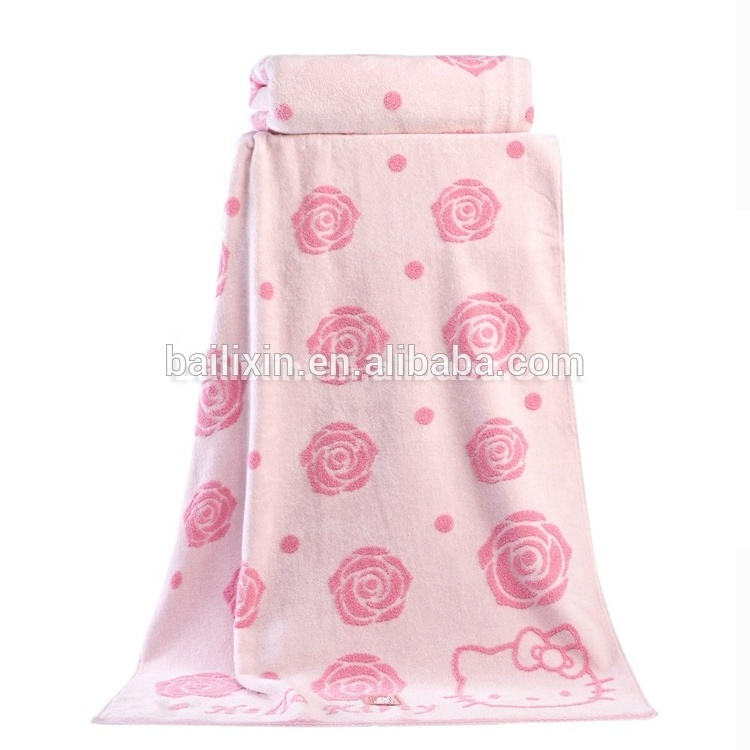 Wholesale 100%cotton folding kid face towel set with Kitty