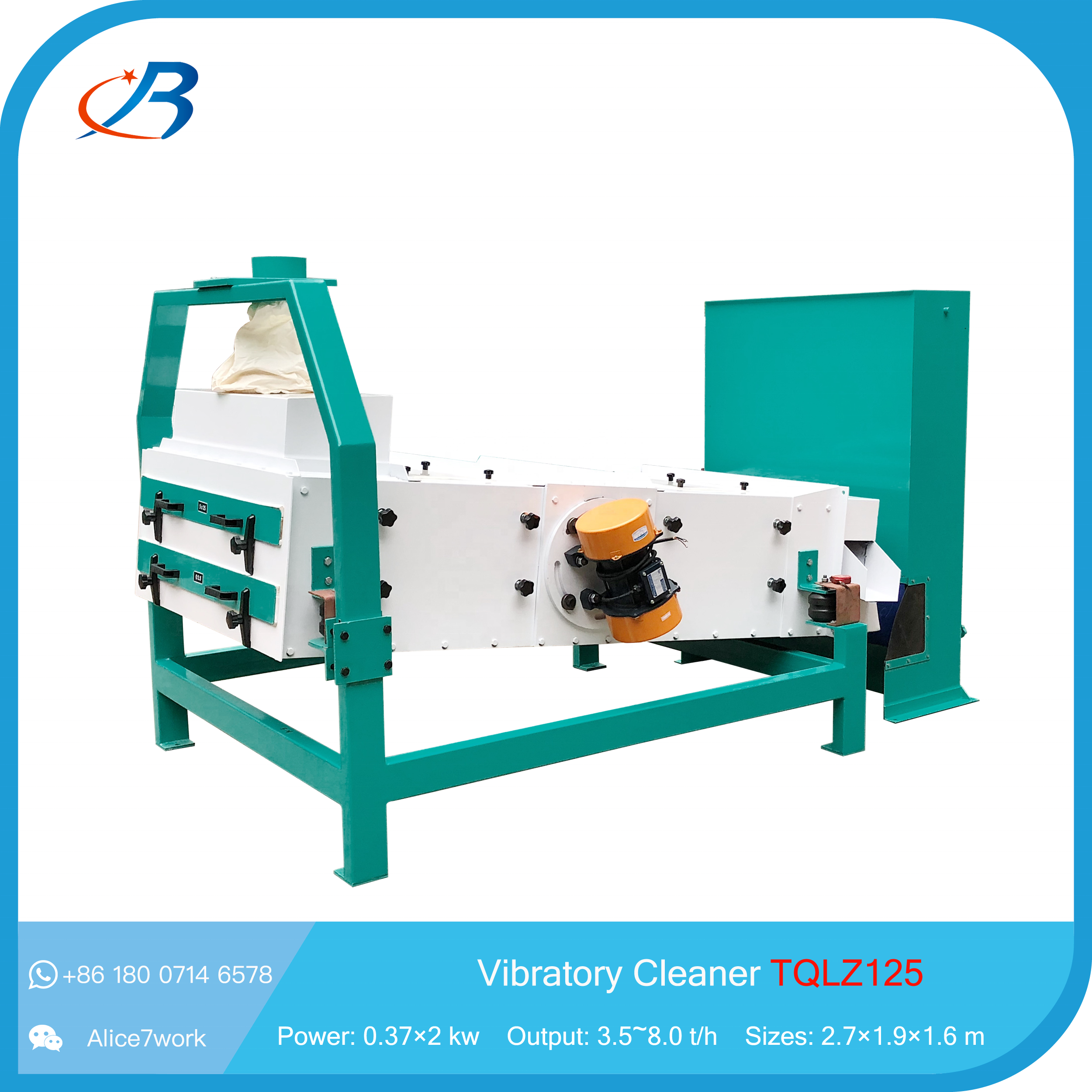 Grain Vibrating Cleaning Sieve Machine Paddy Vibration Sifter Wheat Vibratory Cleaner for Rice Mill Plant