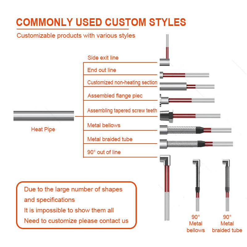 Bailu Wholesale 24V 220V 150W 300W 600W Electric Heating Rod Internal Cartridge Resistance Heater Element for Mould