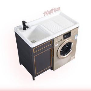 BAILU C-F-110M2 laundry room aluminum basin waterproof sink storage cabinet for washing machine shelf makeup vanities