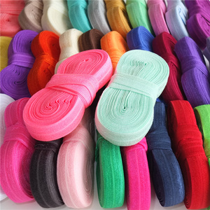 5 Yards/bundle Fold over Elastic Bands Ribbon FOE Sewing Lace Garment Hair Accessories Binding Elastic