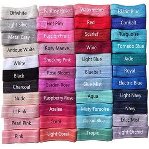 Wholesale Fold Over Elastic Ribbon 5/8'' Nylon Elastic bands FOE Sewing Elastic Garment Hair accessories supply