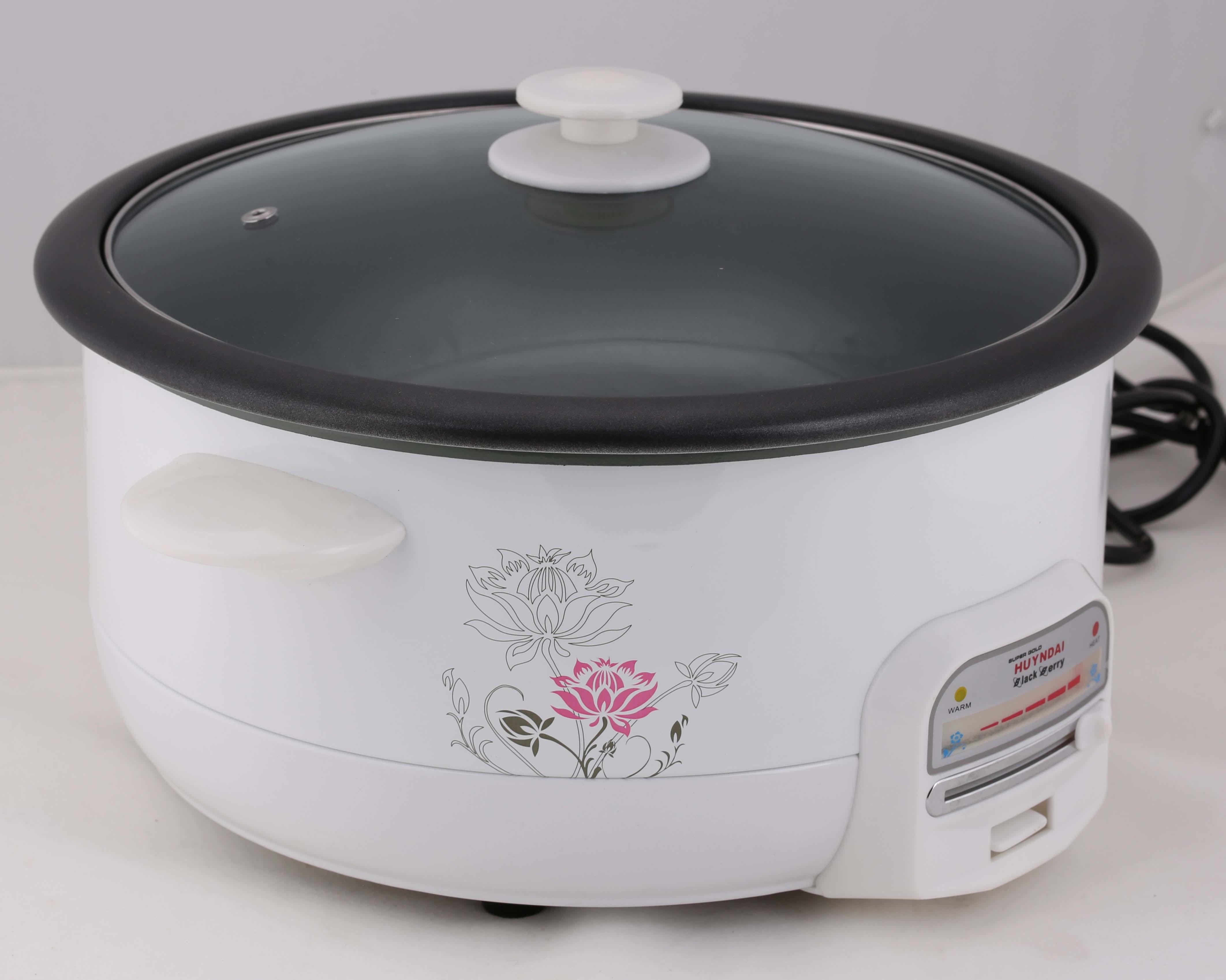 Electric Kitchen Appliance Multi-functional Cooker With Steamer Nonstick Pot Big Electric Hot Pot Cooker with Glass Lid