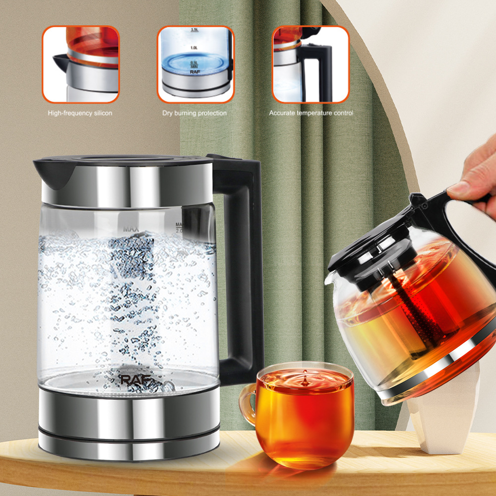 Speed-Boil Water Kettle LED indicator 1.7L Water Boiler BPA FREE High Quality Borosilicate Electric Glass Tea Kettle