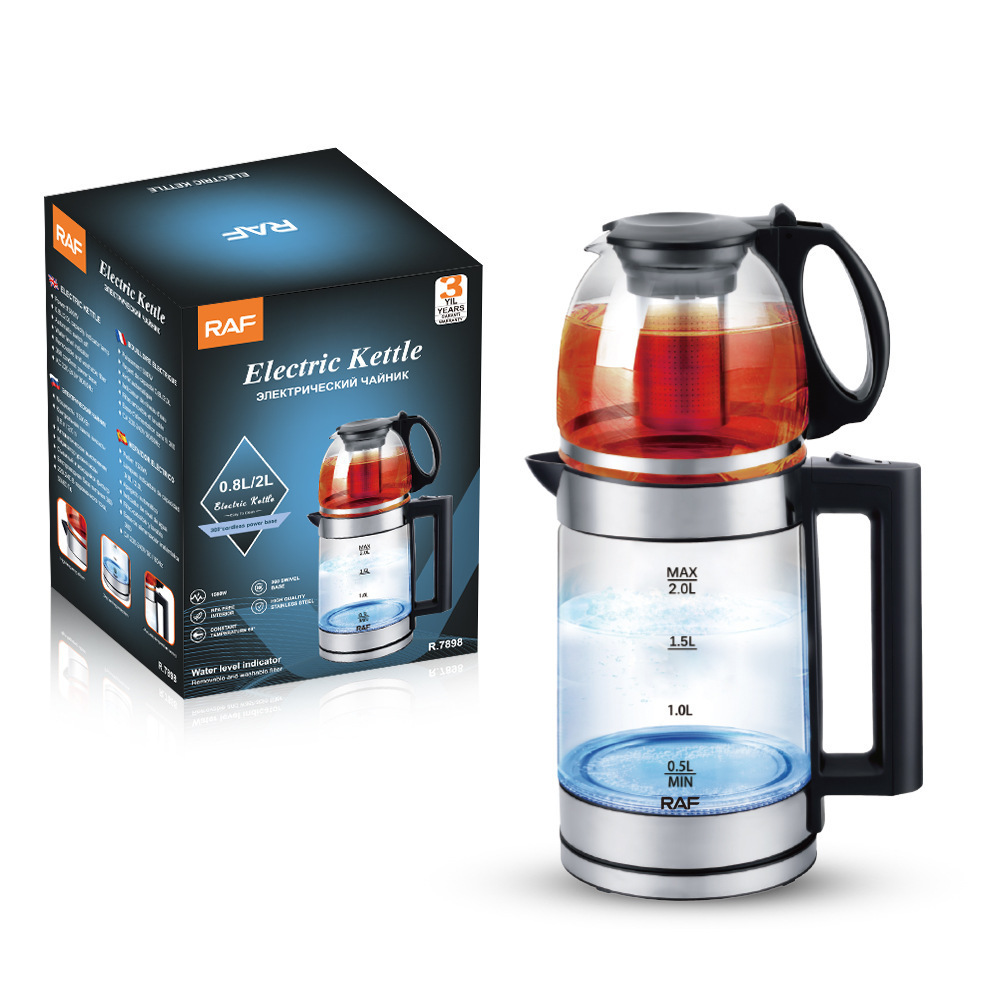 Hot sell portable smart hot water kettle 2l samovares tea pot glass electric kettles for sale