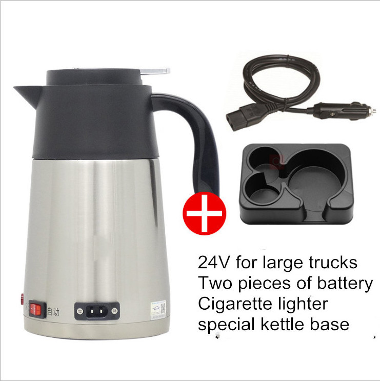 12V/24 Truck Use Car Water Kettle Double deck stainless steel intelligent car electric kettle for travel