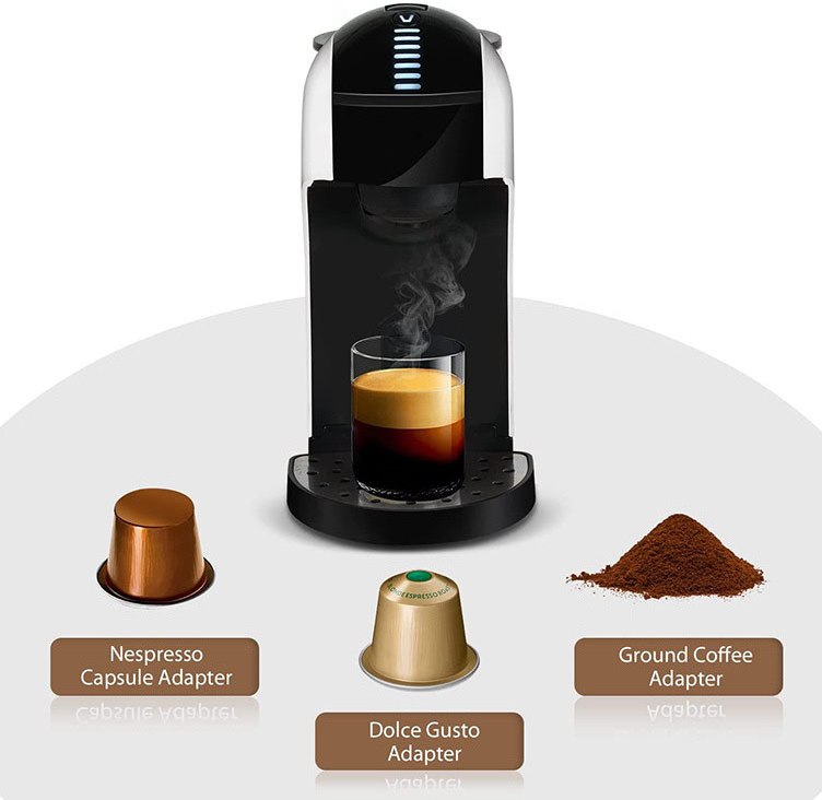 5 in 1 New Stainless Steel Coffee Machines Fully Automatic Coffee Maker Italian Electric Portable Espresso