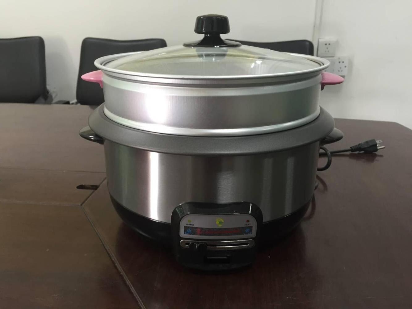 Electric Kitchen Appliance Multi-functional Cooker With Steamer Nonstick Pot Big Electric Hot Pot Cooker with Glass Lid