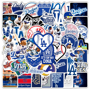 50Pcs Fashion Cool Los Angeles Dodgers Baseball Sports Sticker Home Decoration Table Scrapbook Laptop Stickers