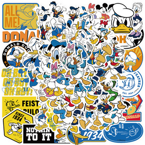 50Pcs Cartoon Mickey Duck Stickers For Children Kids Scrapbooking Home Computer DIY Decor Sticker