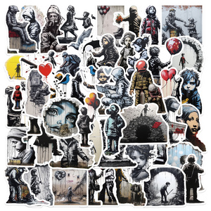 50Pcs Banksy Abstract Art Style Stickers For Teens Notebook Room Door Wall Graffiti Decoration Sticker