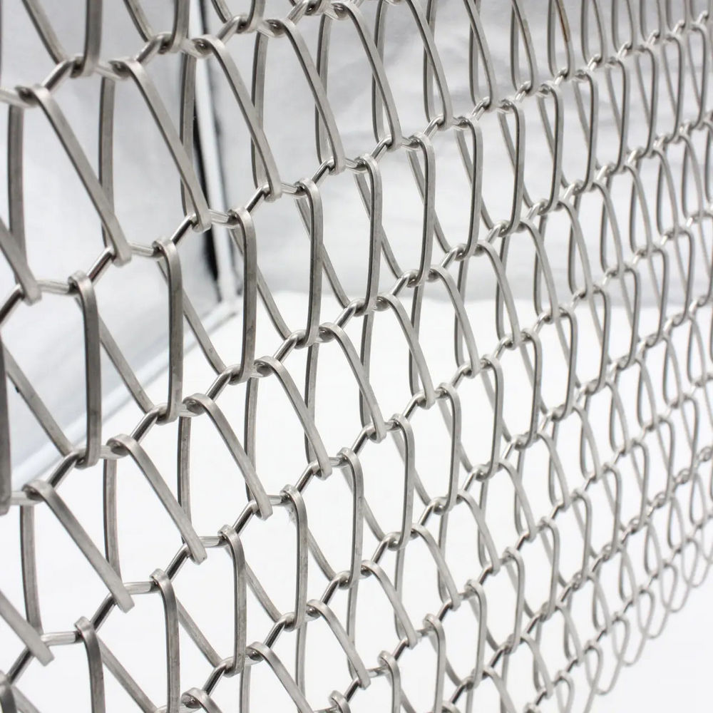 Metal Mesh Curtain Chain Spiral Mesh Curtain For Ceiling Lining Shopping Mall Exterior Wall Decoration Wire Mesh